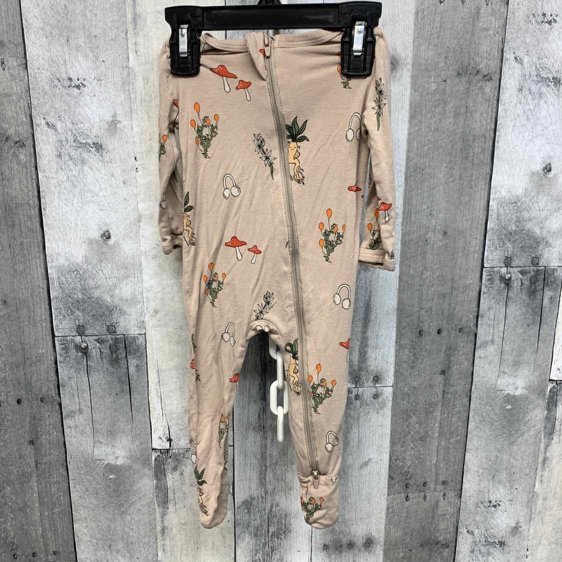 Size 3-6 Months Brown Print Kyte Footy PJs