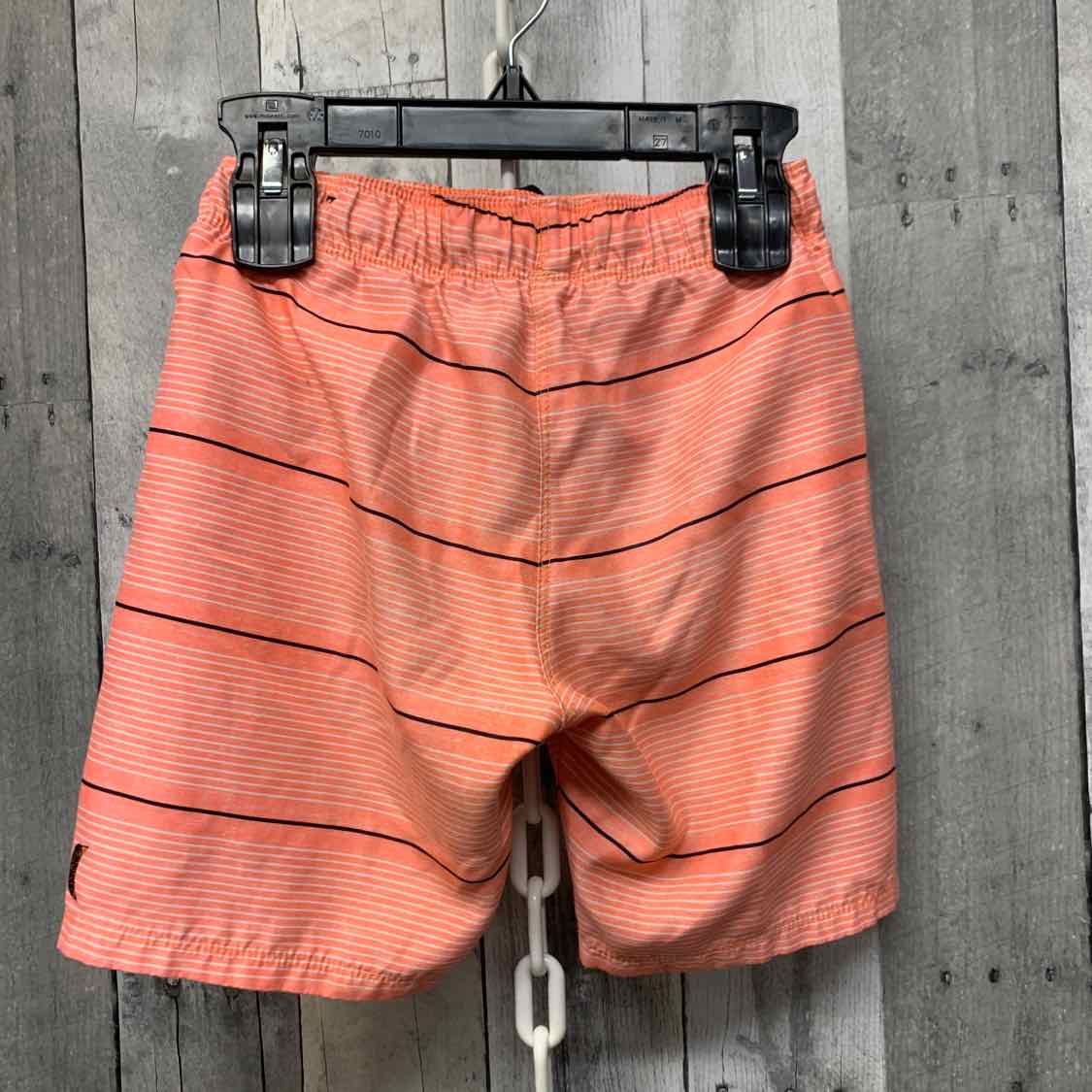 Size 4/5 Orange Striped Hurley Swim Trunks