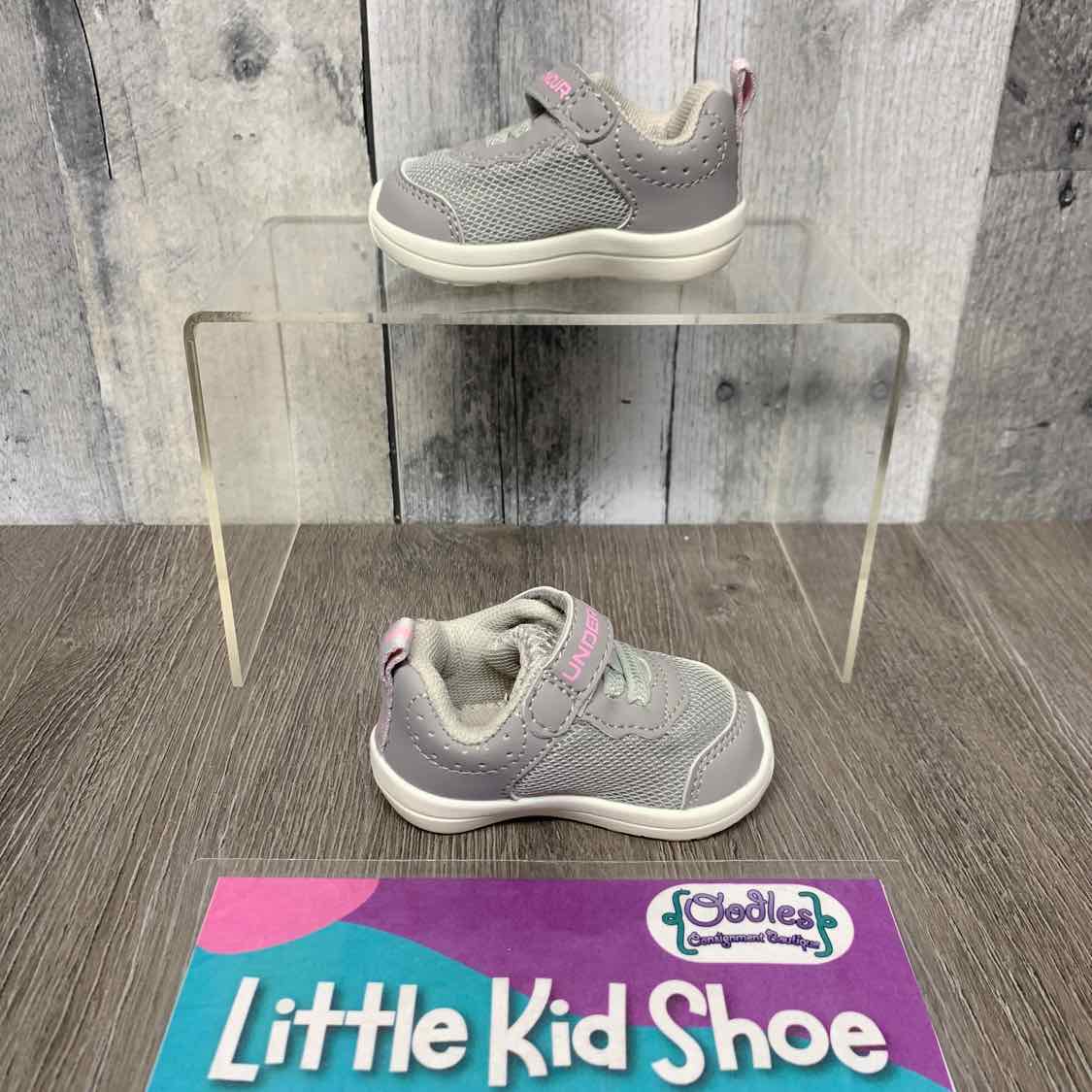 Size 2 Gray/Pink Sport Brand Sneakers