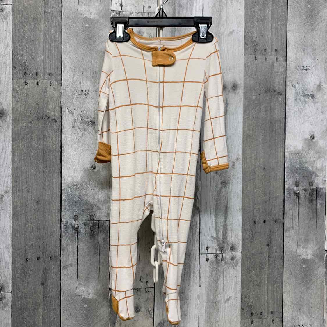 Size 0-3 Months White/Brown Cloud Island Footy PJs