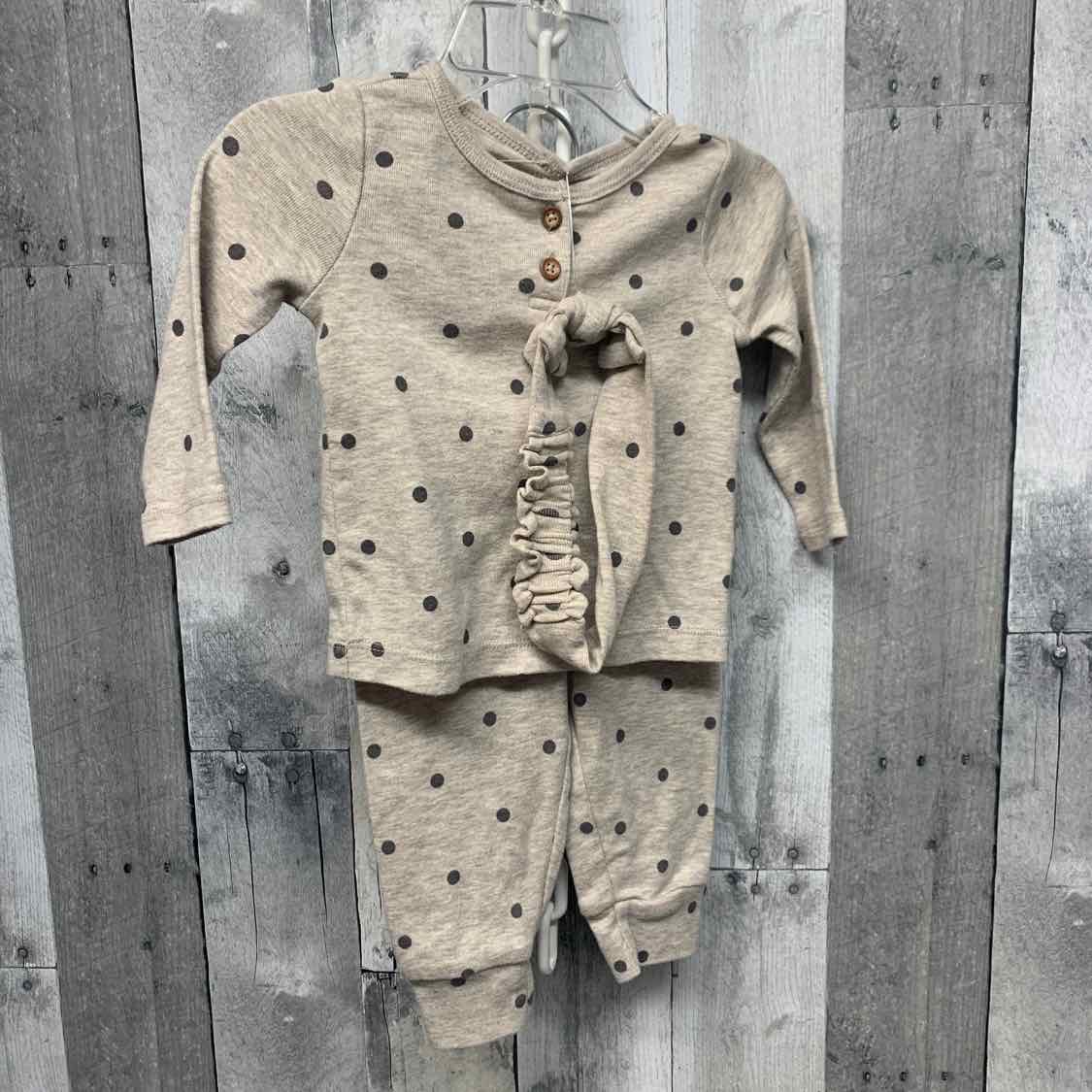 Size 9 Months Tan/Black Just One You Shirt/Pants