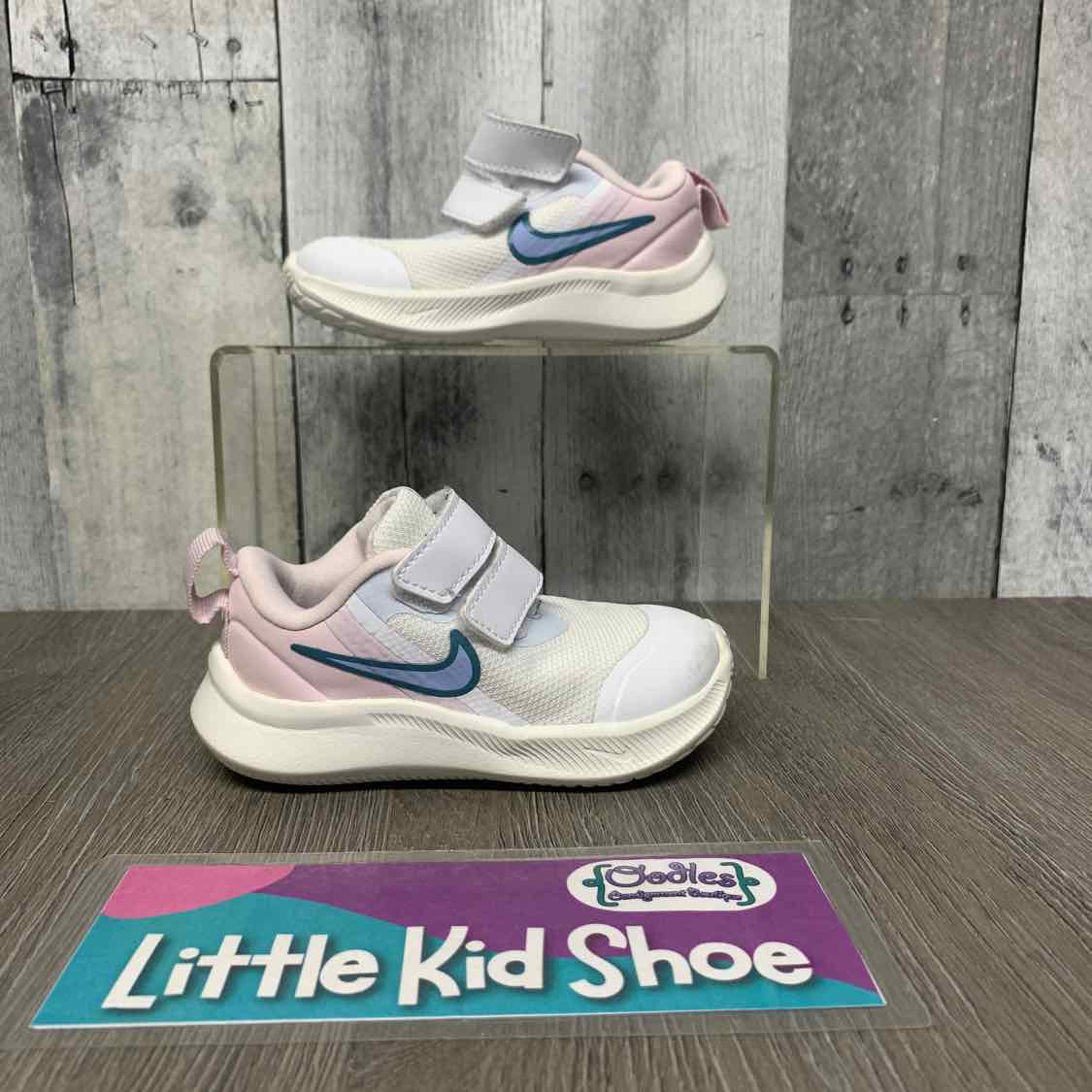 Size 5 White/Pink Sport Brand Sneakers