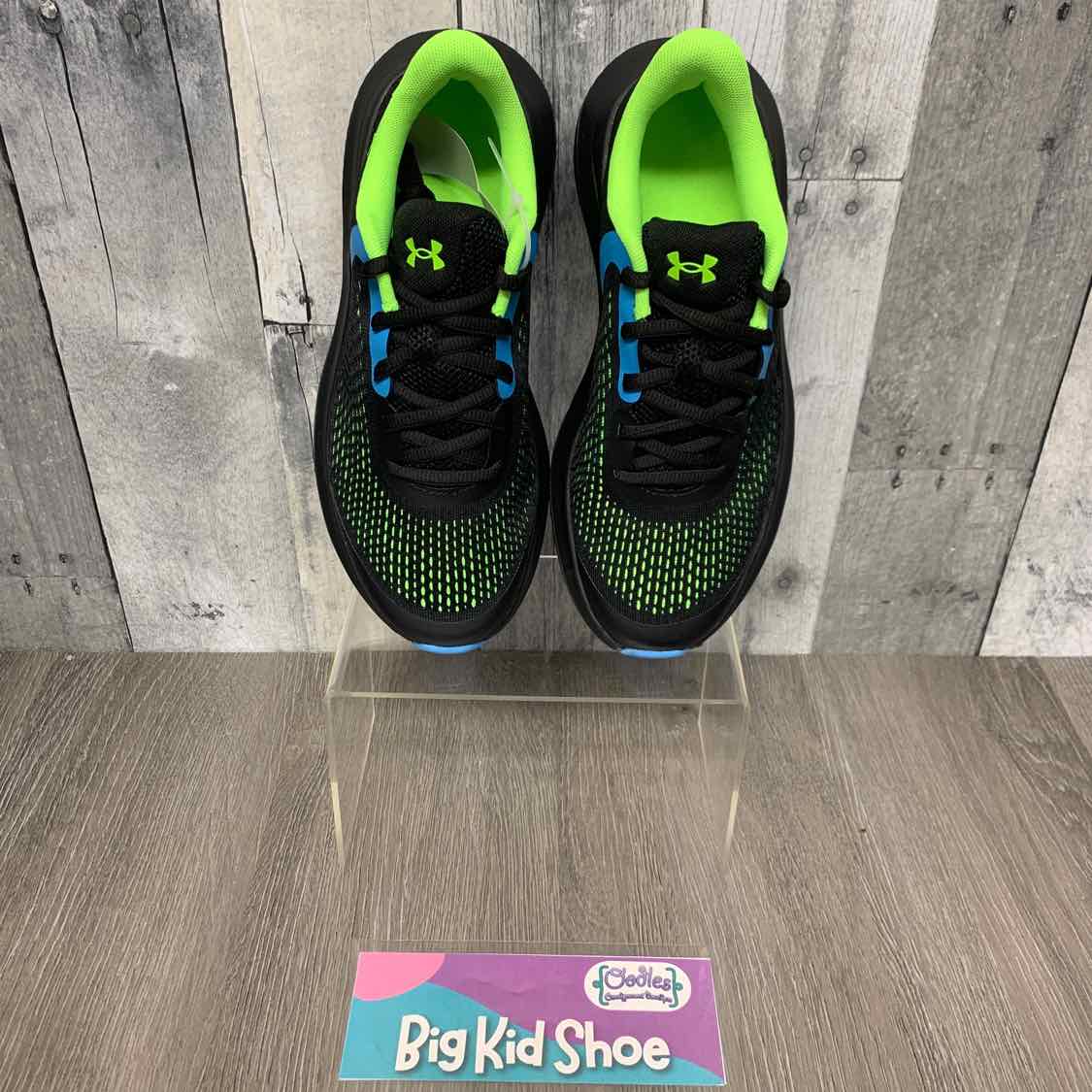 Size 5 Black/Blue Sport Brand Sneakers