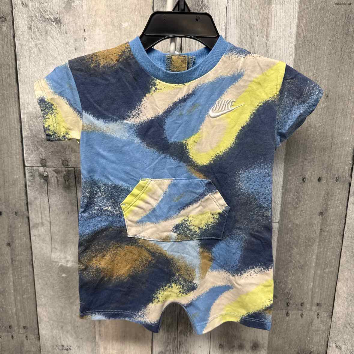 Size 3 Months Blue/Yellow Sport Brand Romper