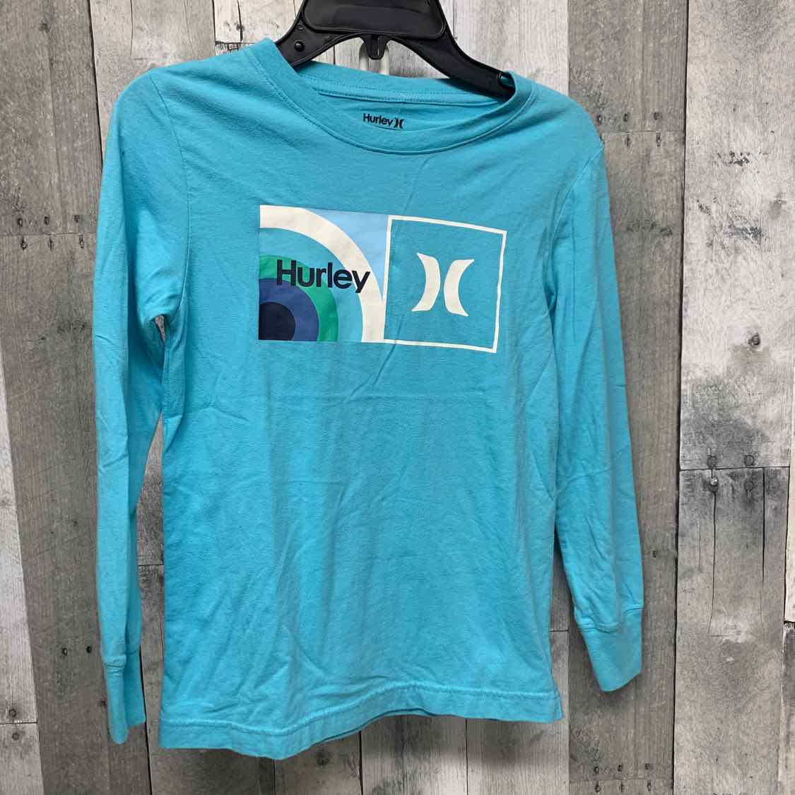 Size 6/7 Blue/White Hurley Long Sleeve Shirt