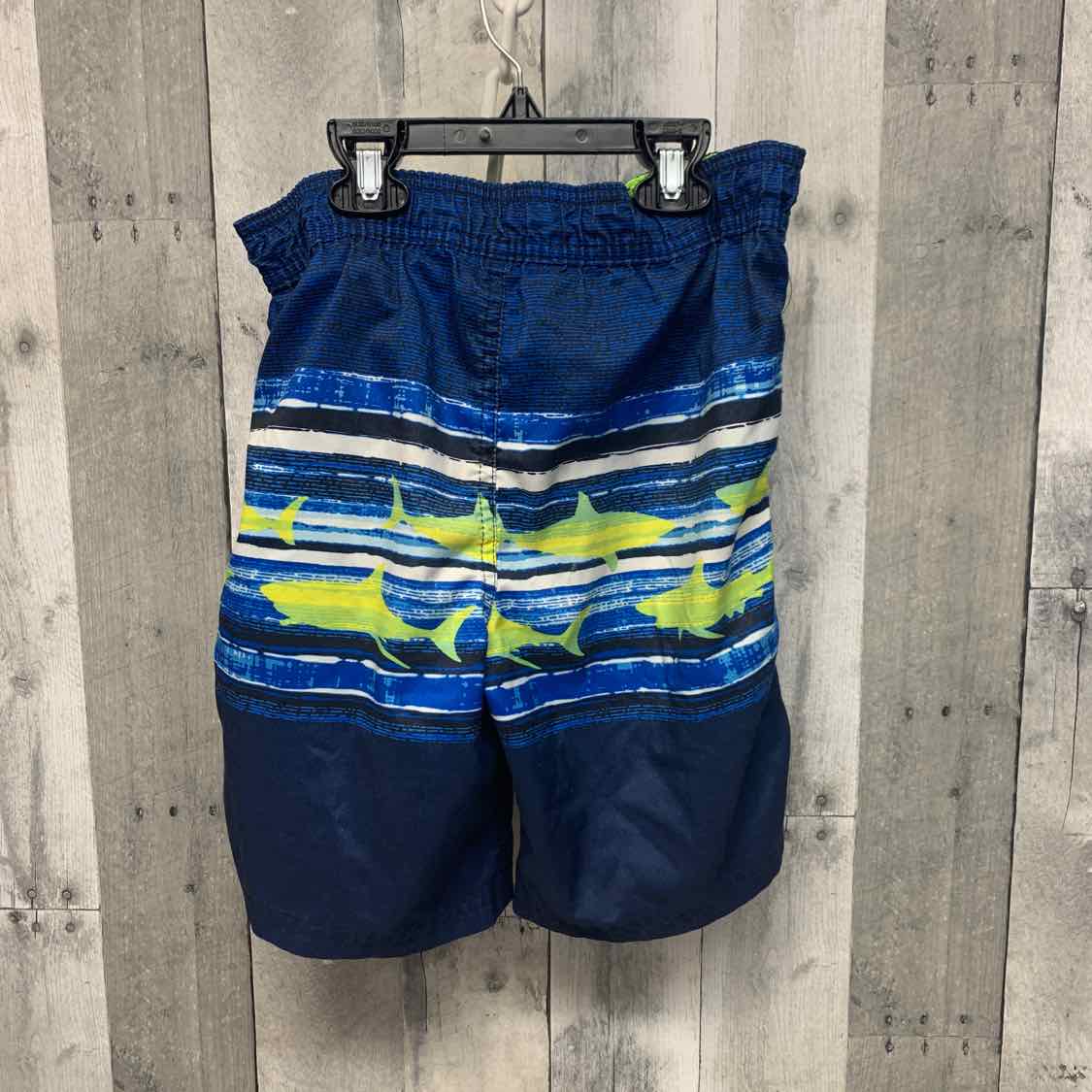 Size 7 Blue/Green ZeroXposur Swim Trunks