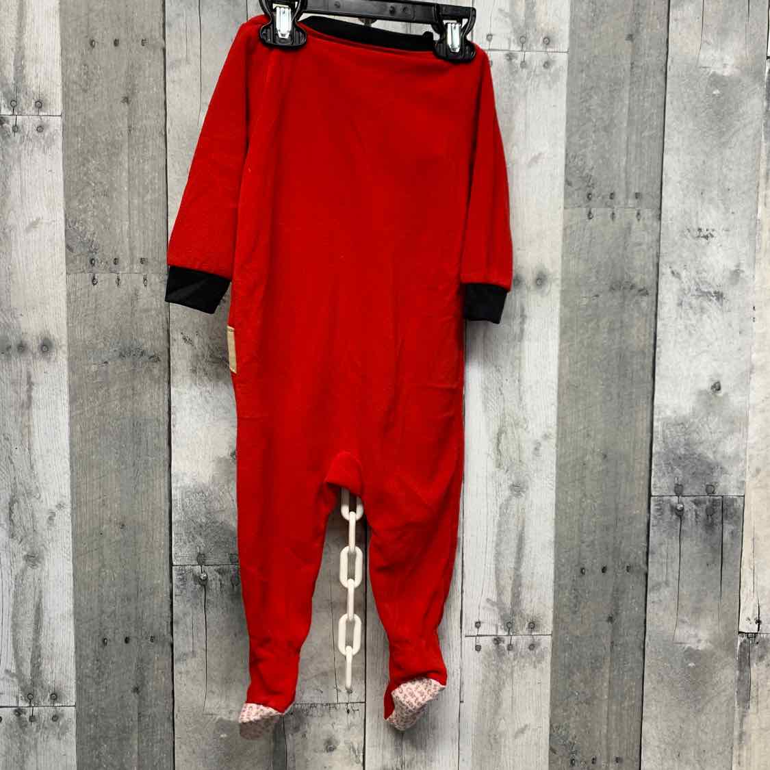 Size 12 Months Red/Tan Carter's Footy PJs