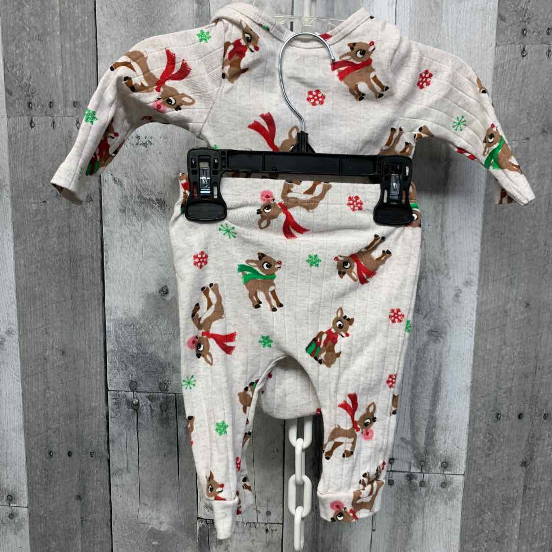 Size 0-3 Months Tan Print Holiday Brands Shirt/Pants