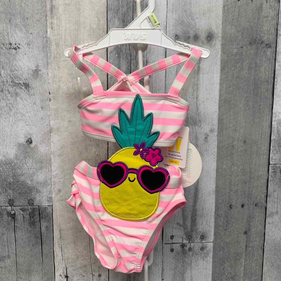 Size 0-3 Months Pink/White Koala Baby/Kids Swim Suit - 1pc
