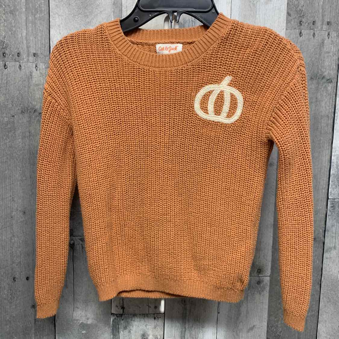 Size 5T Orange/White Cat & Jack Sweater - Other