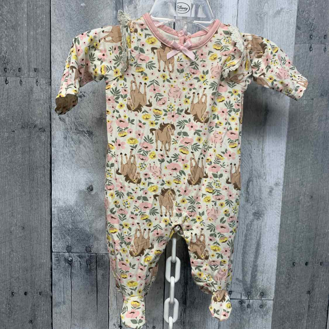 Size Newborn Tan/Pink Baby Starters Romper