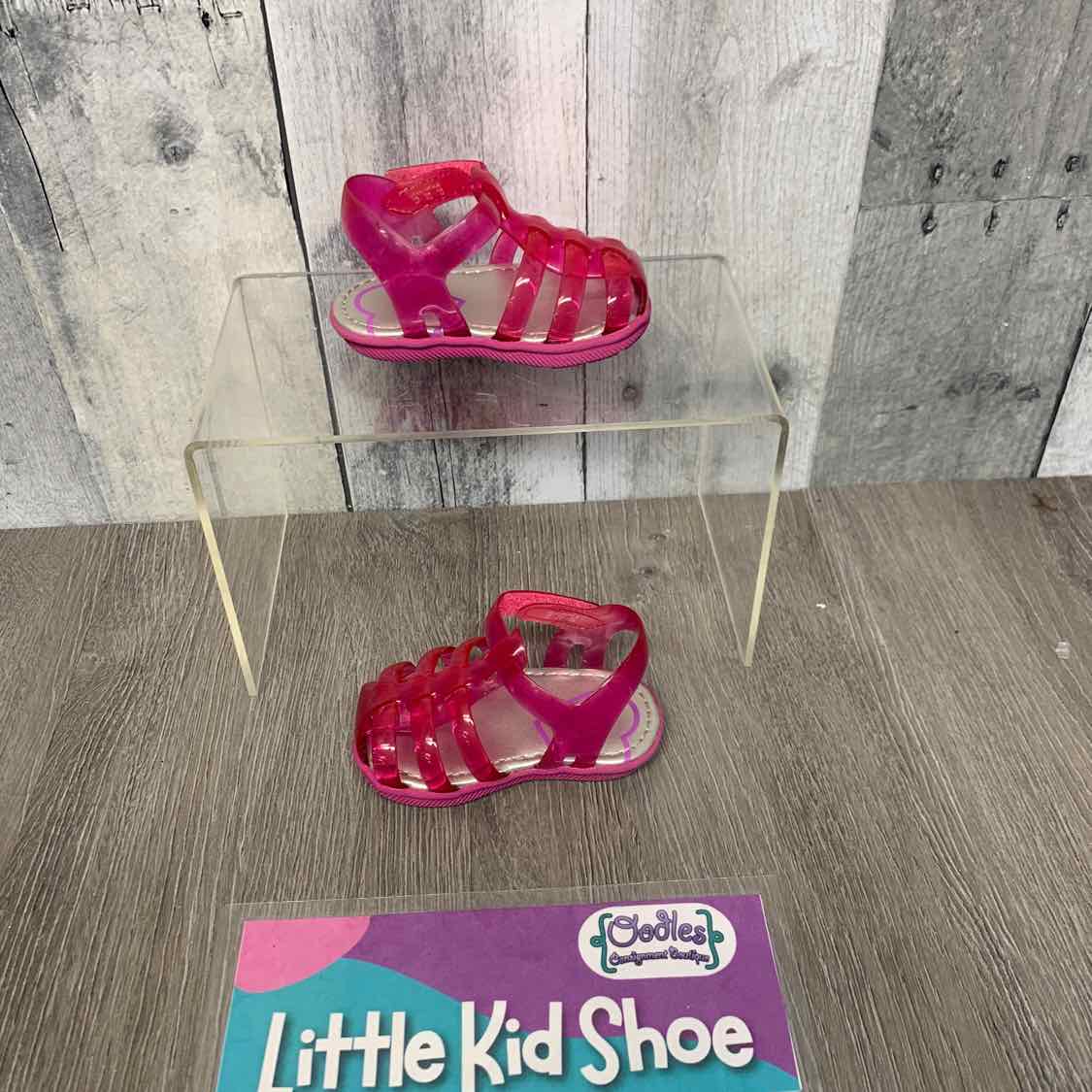 Size 1 Pink/Silver Stride Rite Sandals