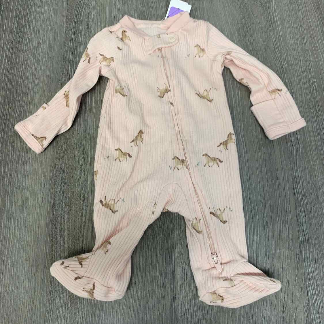Size Preemie Pink Print Carter's Footy PJs