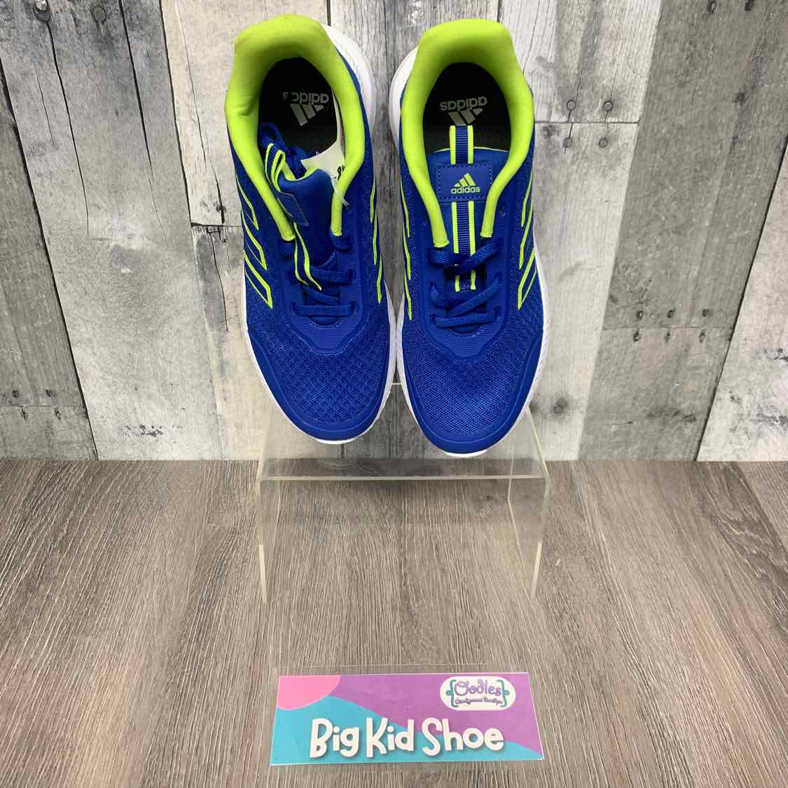 Size 4 Blue/Green Sport Brand Sneakers