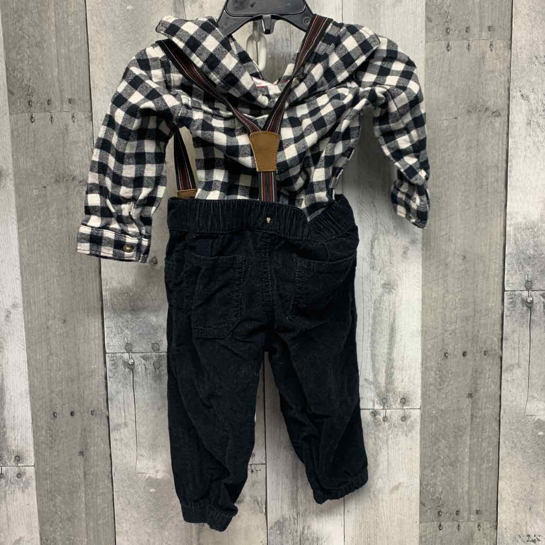 Size 12 Months Black/White Carter's Shirt/Pants