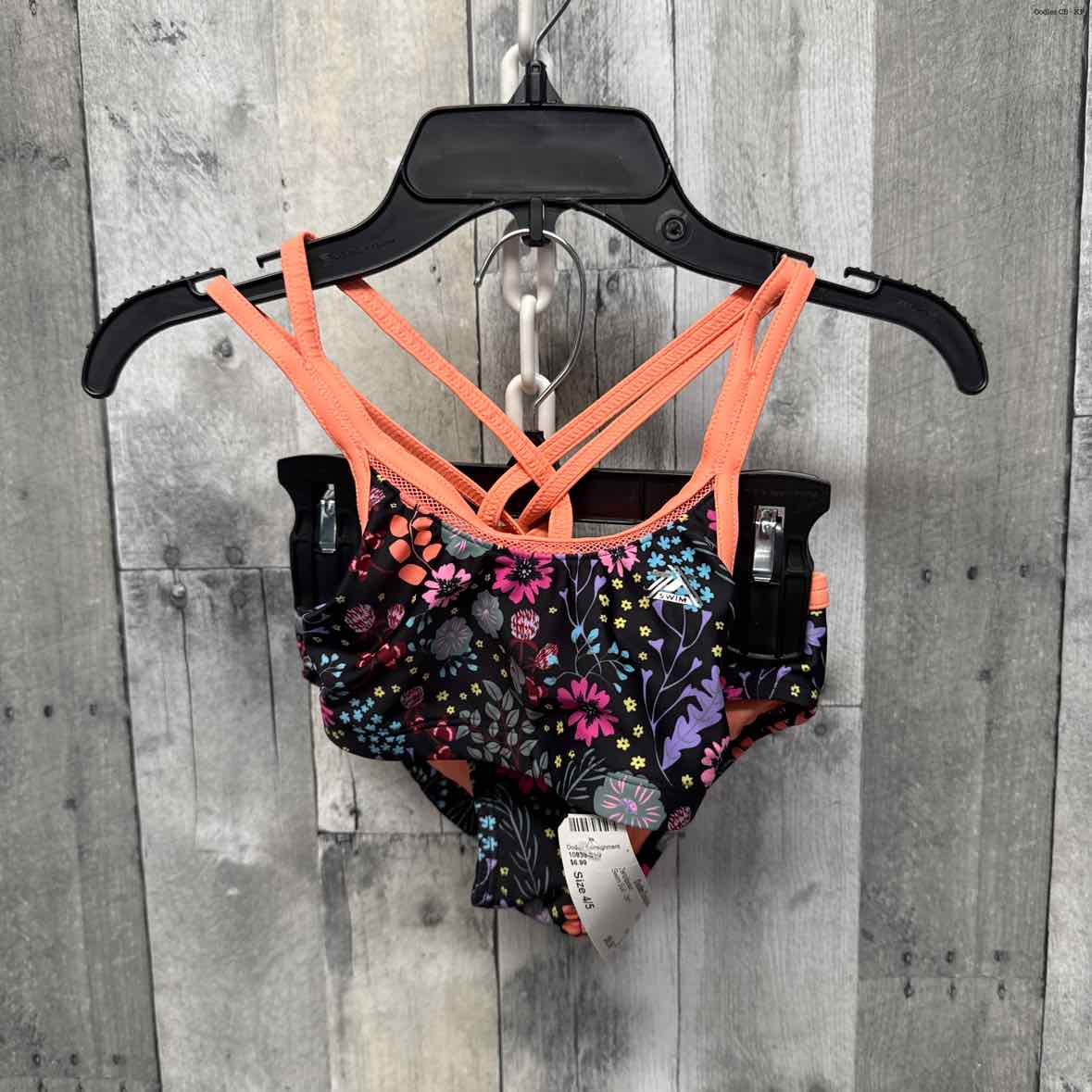 Size 4/5 Black ZeroXposur Swim Suit - 2pc+