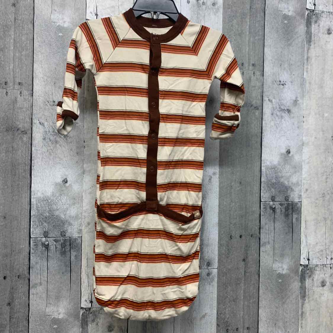 Size 3-6 Months Brown Striped Name Brand Layette