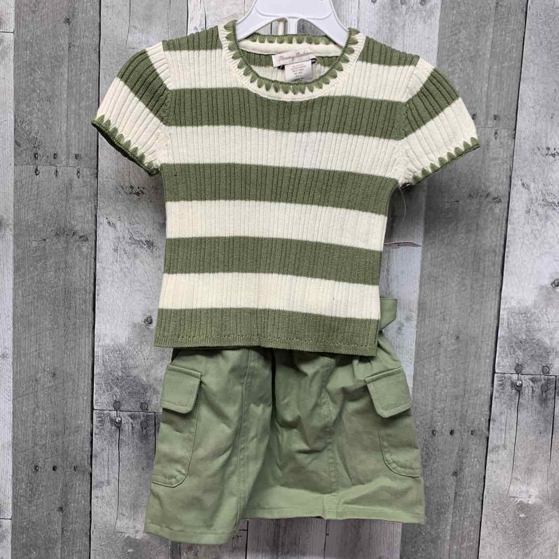 Size 4 Green/White Tommy Bahama Shirt/Skirt