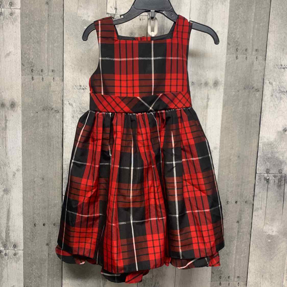 Size 3T Red Plaid B Brand Dress