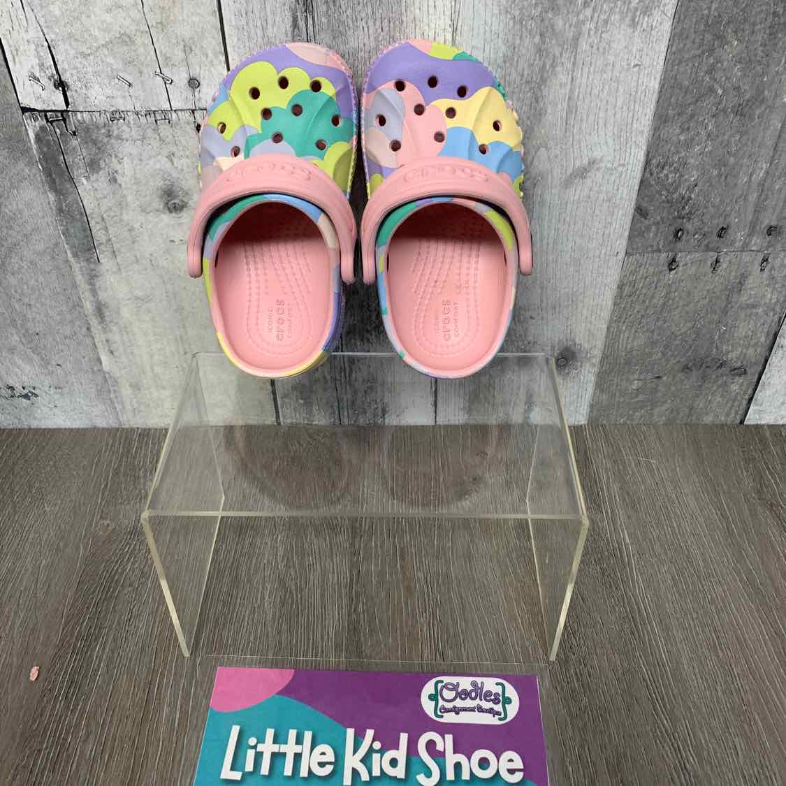 Size 6 Pink/Purple Crocs Water Shoes
