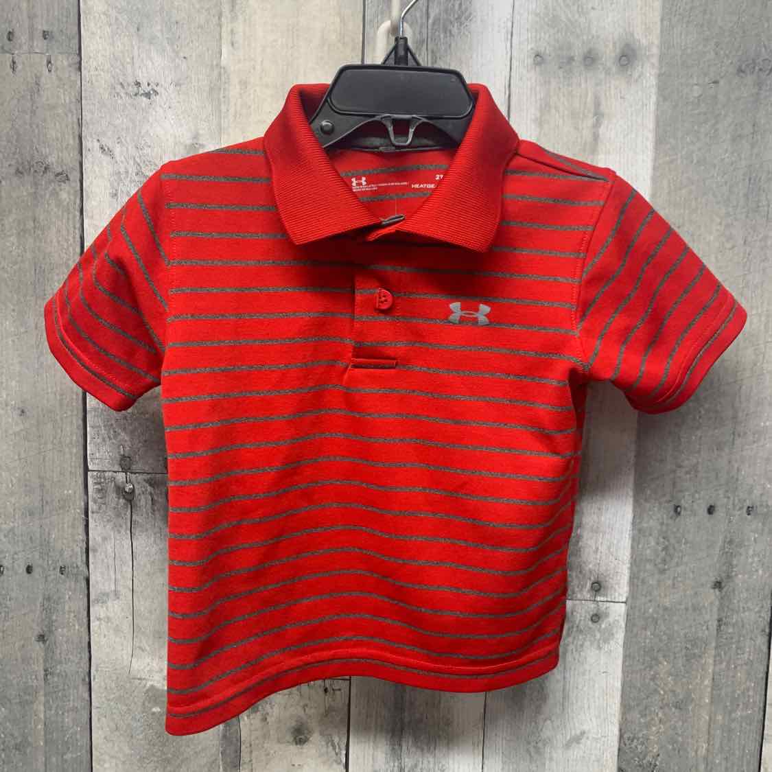 Size 2T Red/Gray Sport Brand Polo