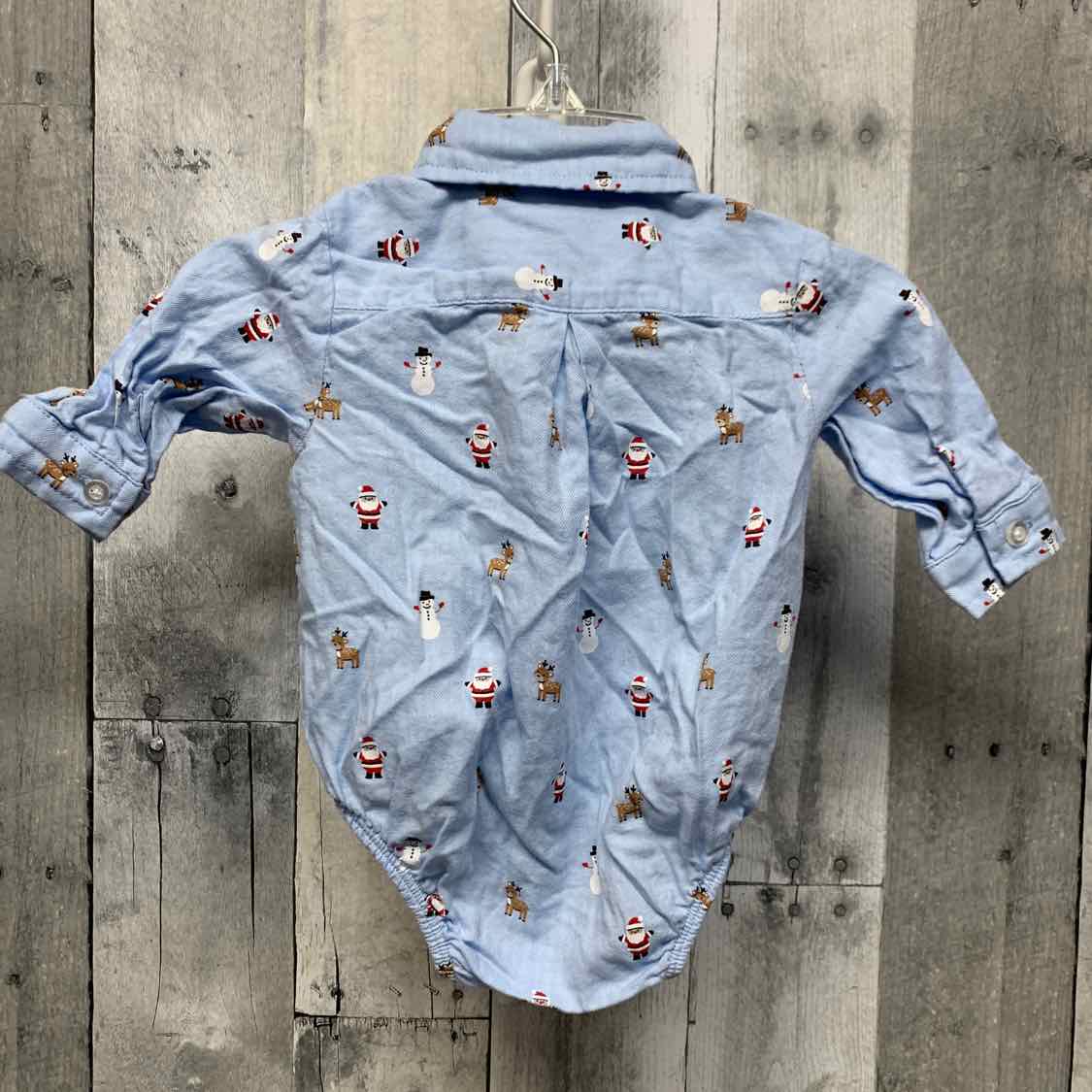 Size 3 Months Blue Graphic Little Me Bodysuit