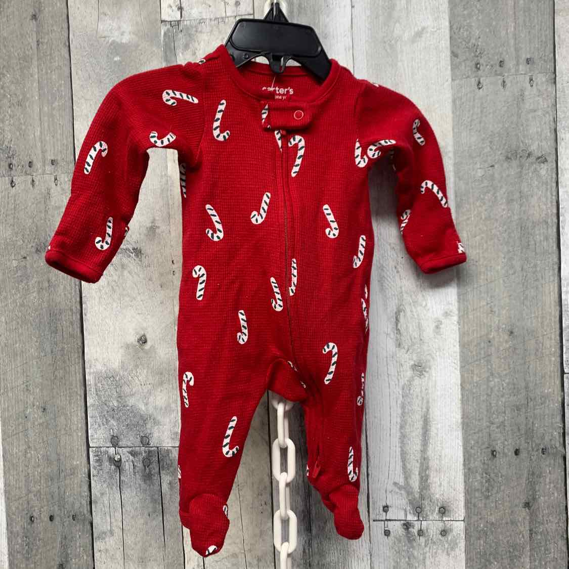 Size Newborn Red Print Just One You Footy PJs