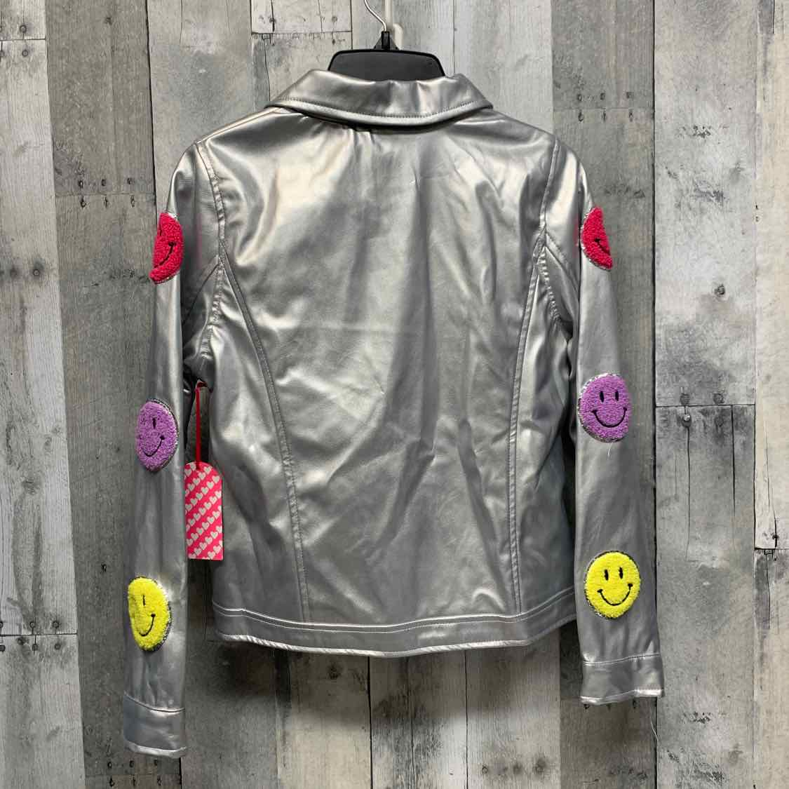Size 12 Gray/Pink Young Hearts Light Jacket