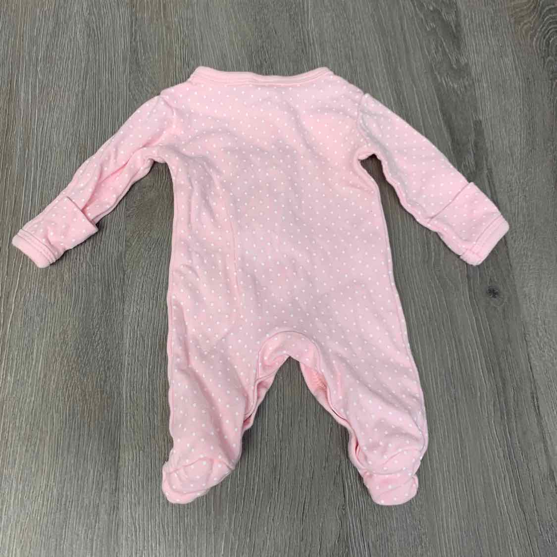 Size Preemie Pink Print Mid Brand Footy PJs