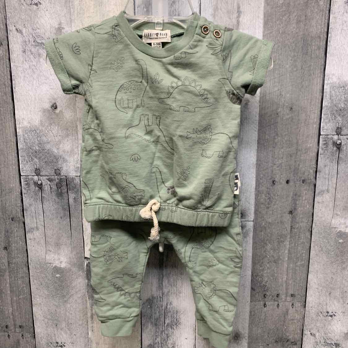 Size 6-9 Months Green Print B Brand Shirt/Pants