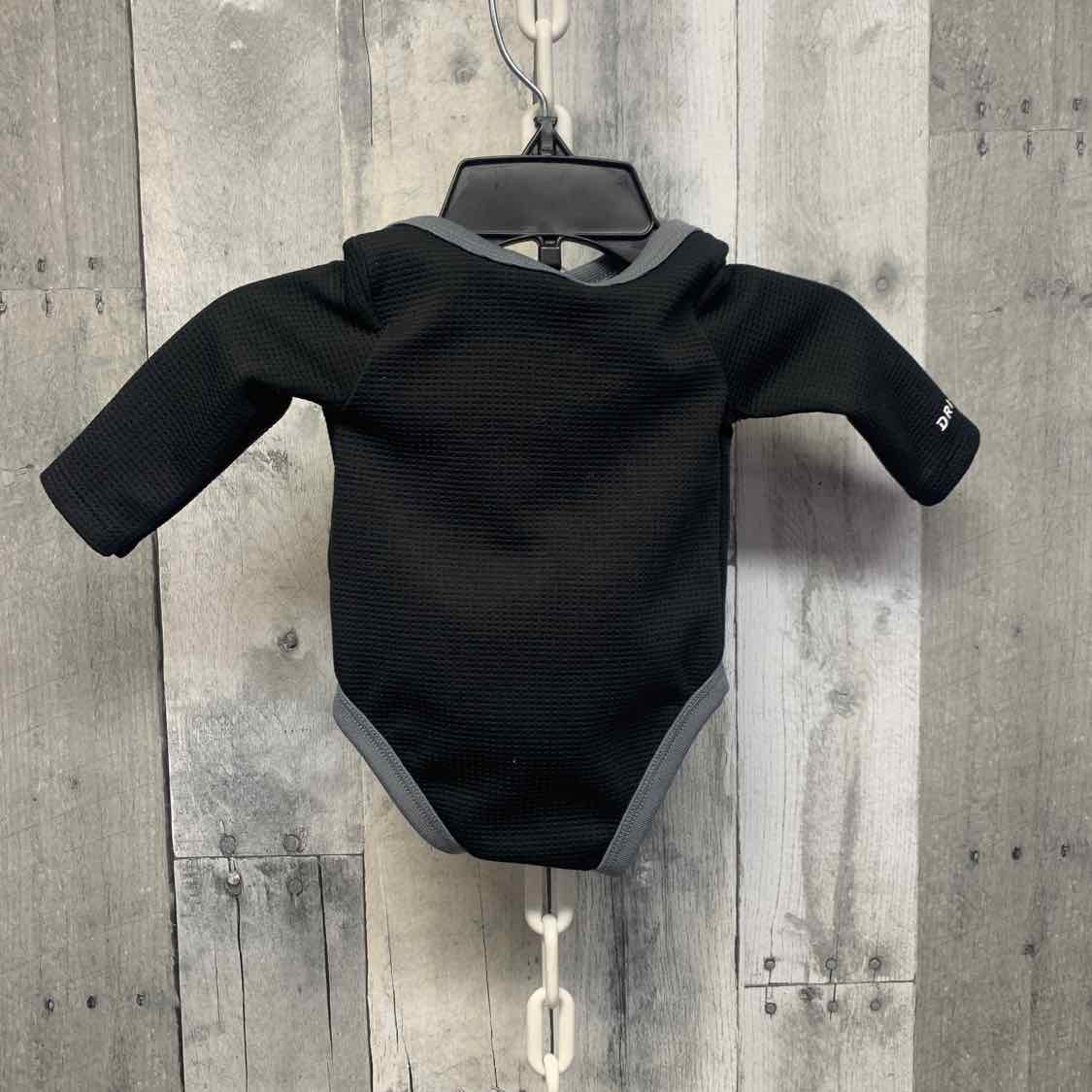 Size Newborn Black/Gray Sport Brand Bodysuit