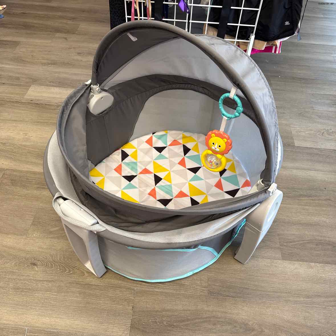 Fisher Price Gray Print Play Yard
