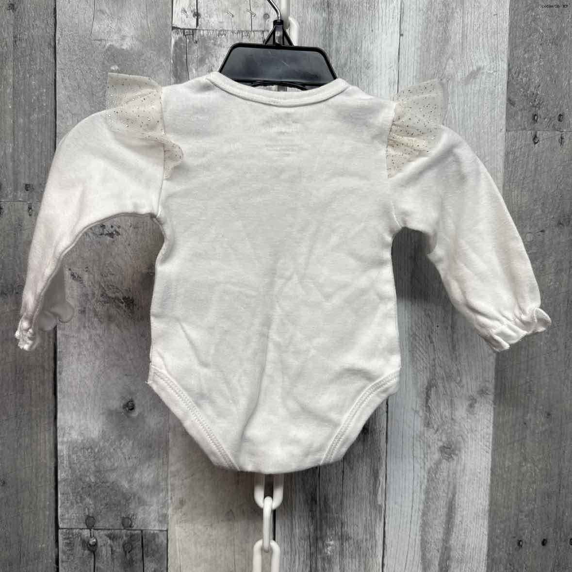 Size 3 Months White Graphic Baby Essentials Bodysuit