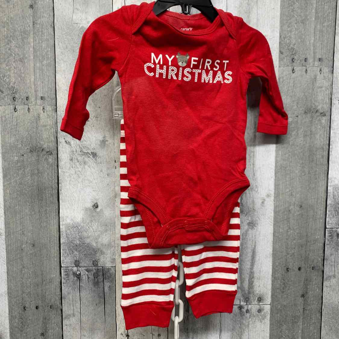 Size 6 Months Red/White Carter's Shirt/Pants