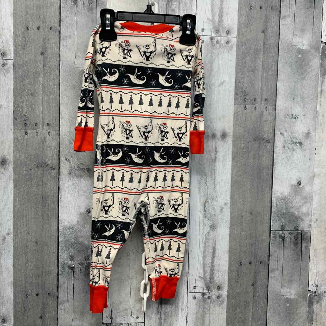 Size 12-18 Months White/Red Hanna Andersson Footy PJs