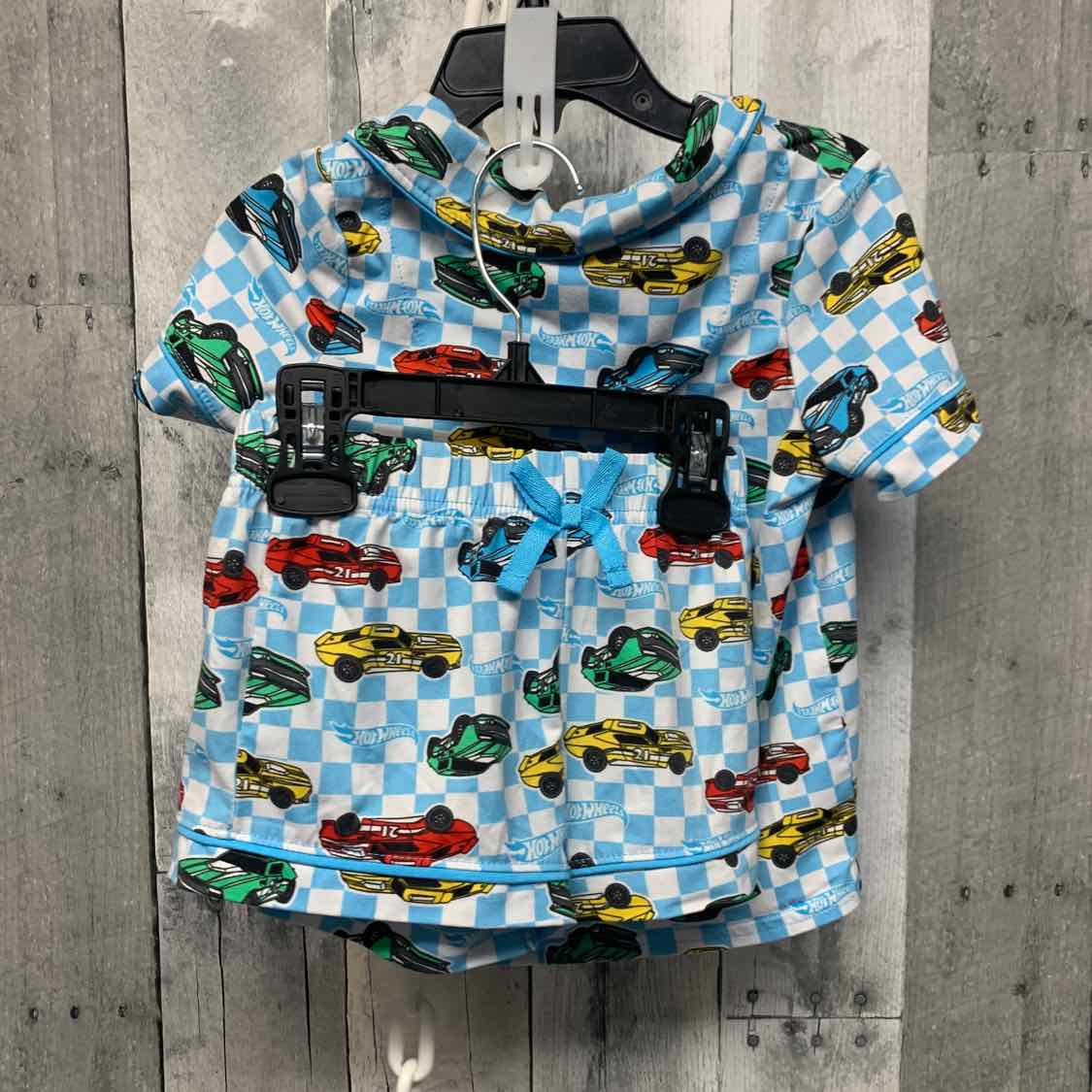 Size 3T Blue Print Hot Wheels 2pc PJs