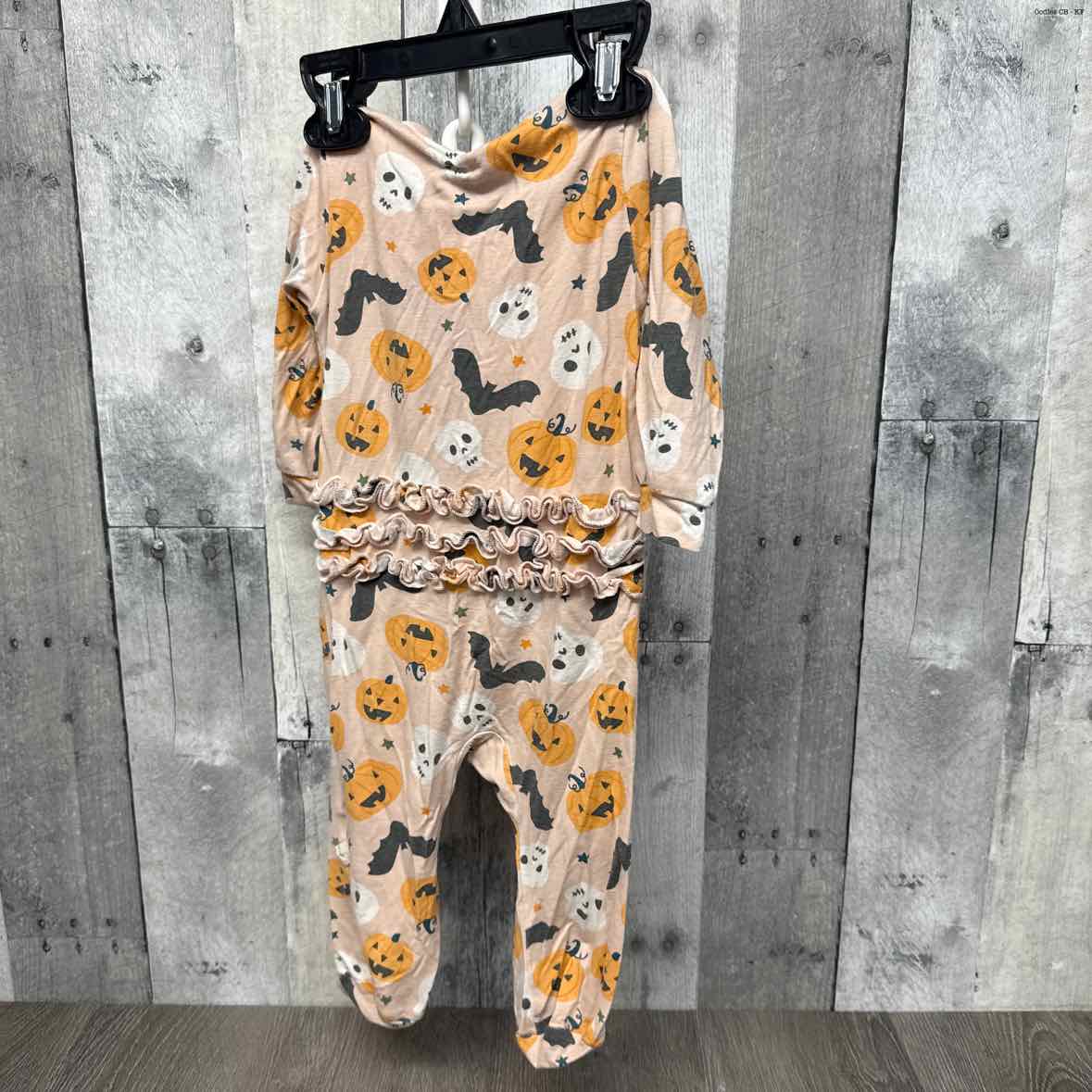 Size 3-6 Months Pink Print Bamboo Footy PJs