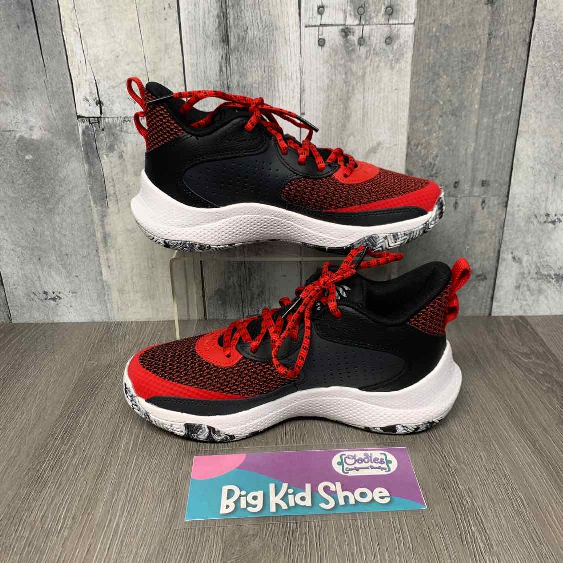 Size 5.5 Red/Black Sport Brand Sneakers