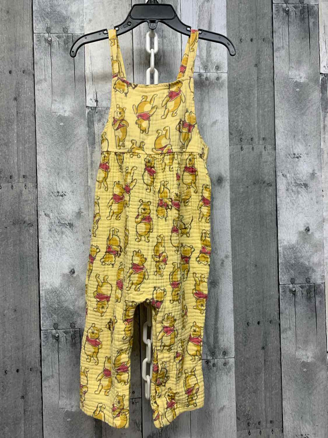 Size 24 Months Yellow Print Disney Overalls
