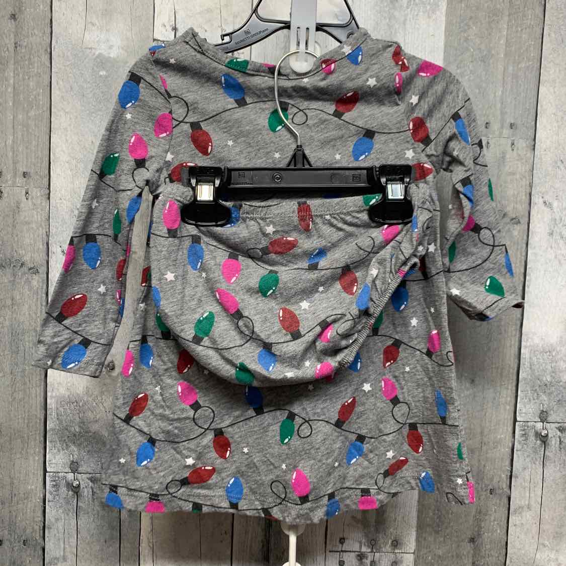 Size 18 Months Gray Print Holiday Brands 2pc Dress