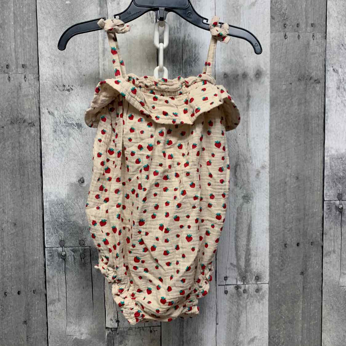 Size 18 Months Tan/Red Okie Dokie Romper - OodlesCB