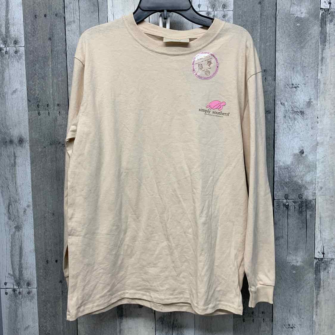 Size Large Tan Graphic Simply Southern Long Sleeve Shirt