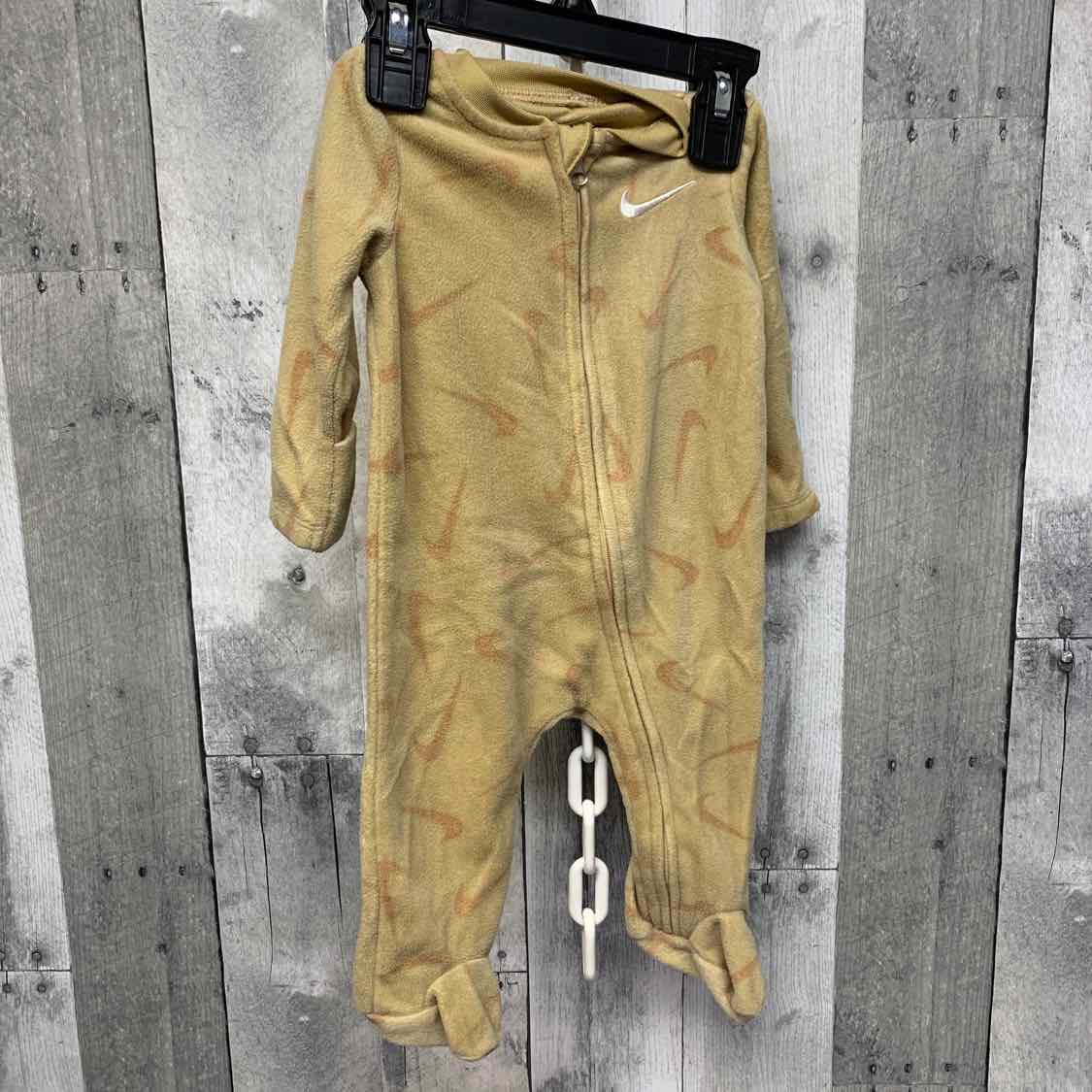Size 3 Months Tan Print Sport Brand Footy PJs