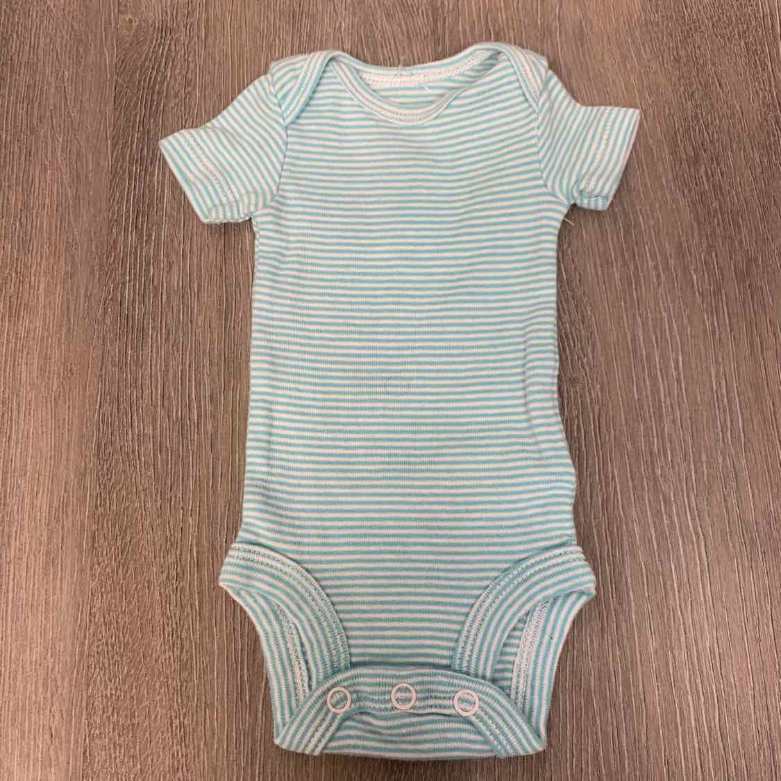 Size Preemie Blue Striped Simple Joys Bodysuit