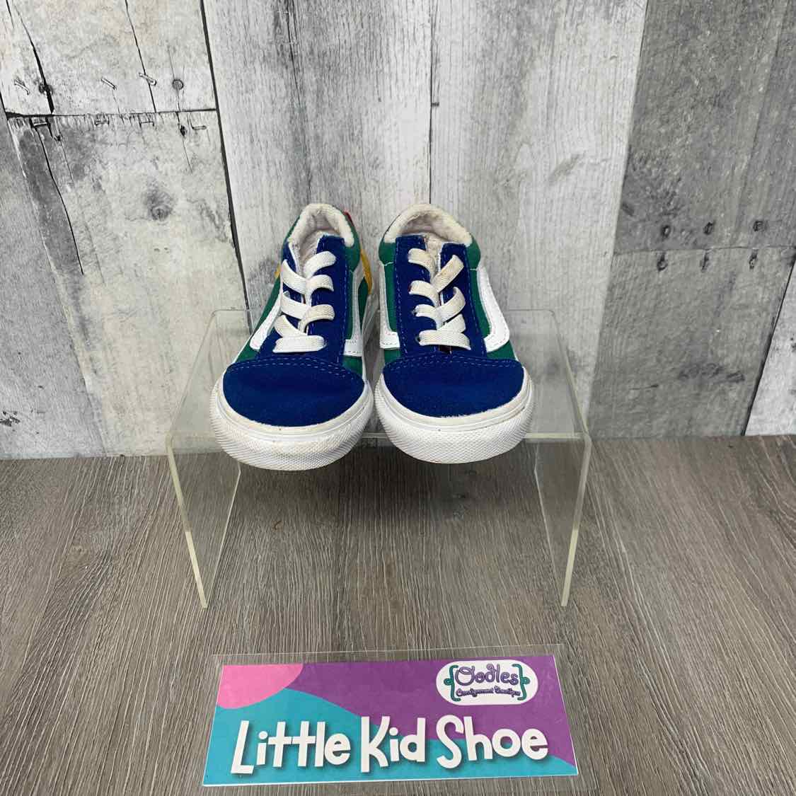 Size 5 Blue/Green Vans Sneakers