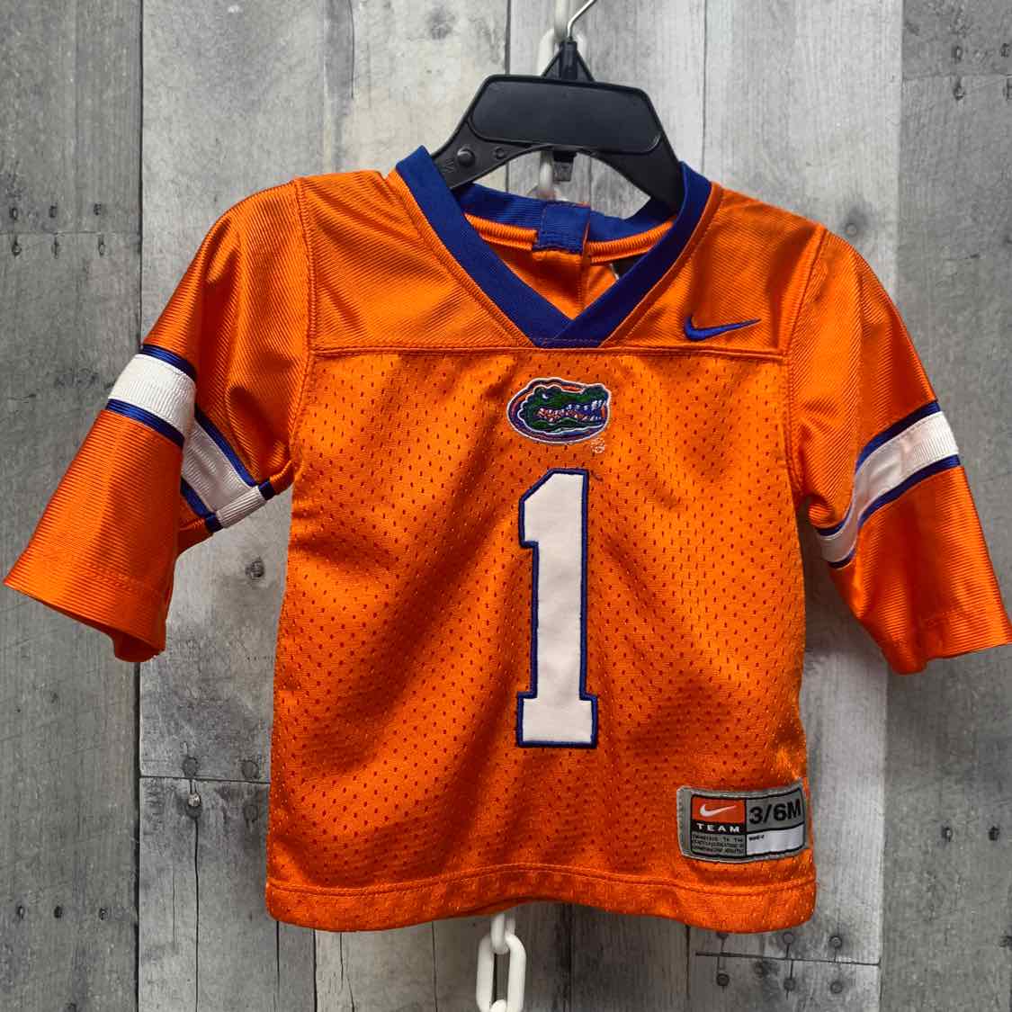 Size 3-6 Months Orange/Blue Sport Brand Long Sleeve Shirt