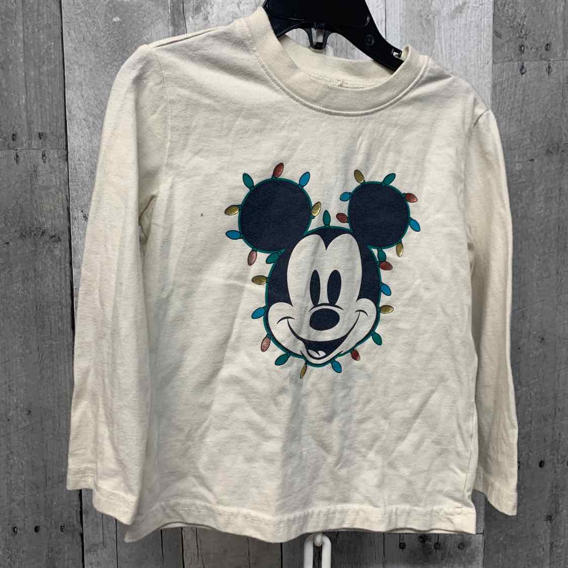 Size 3T White/Navy Jumping Beans Long Sleeve Shirt