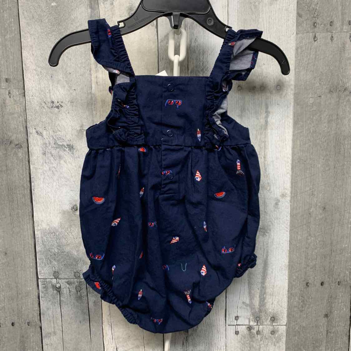 Size 9 Navy Graphic Carter's Romper