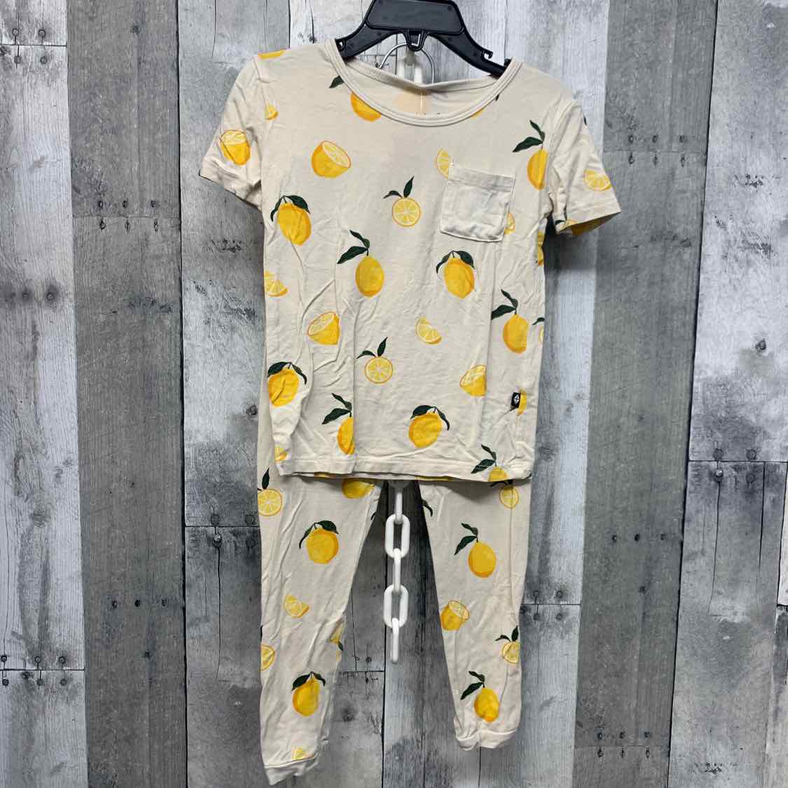 Size 3T Tan/Yellow Kyte 2pc PJs - OodlesCB