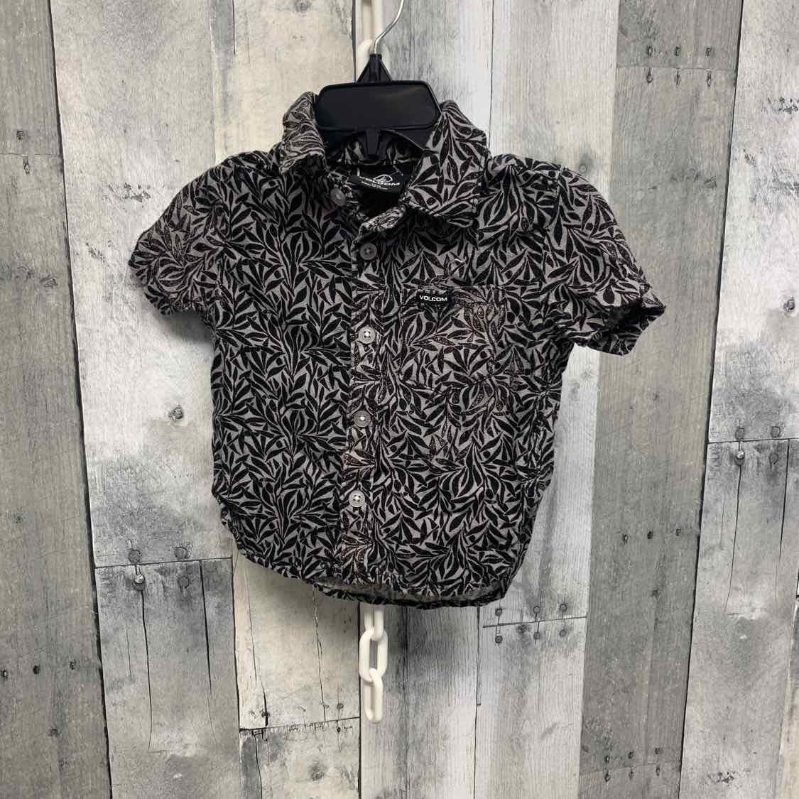 Size 12 Months Gray/Black Volcom Button Up